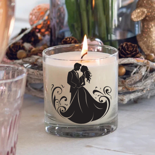 Elegant Wedding Couple Candle 535g
