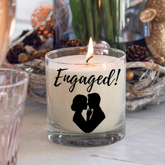 Candle - "Two Becomes One" Engaged - Silhouette 210g